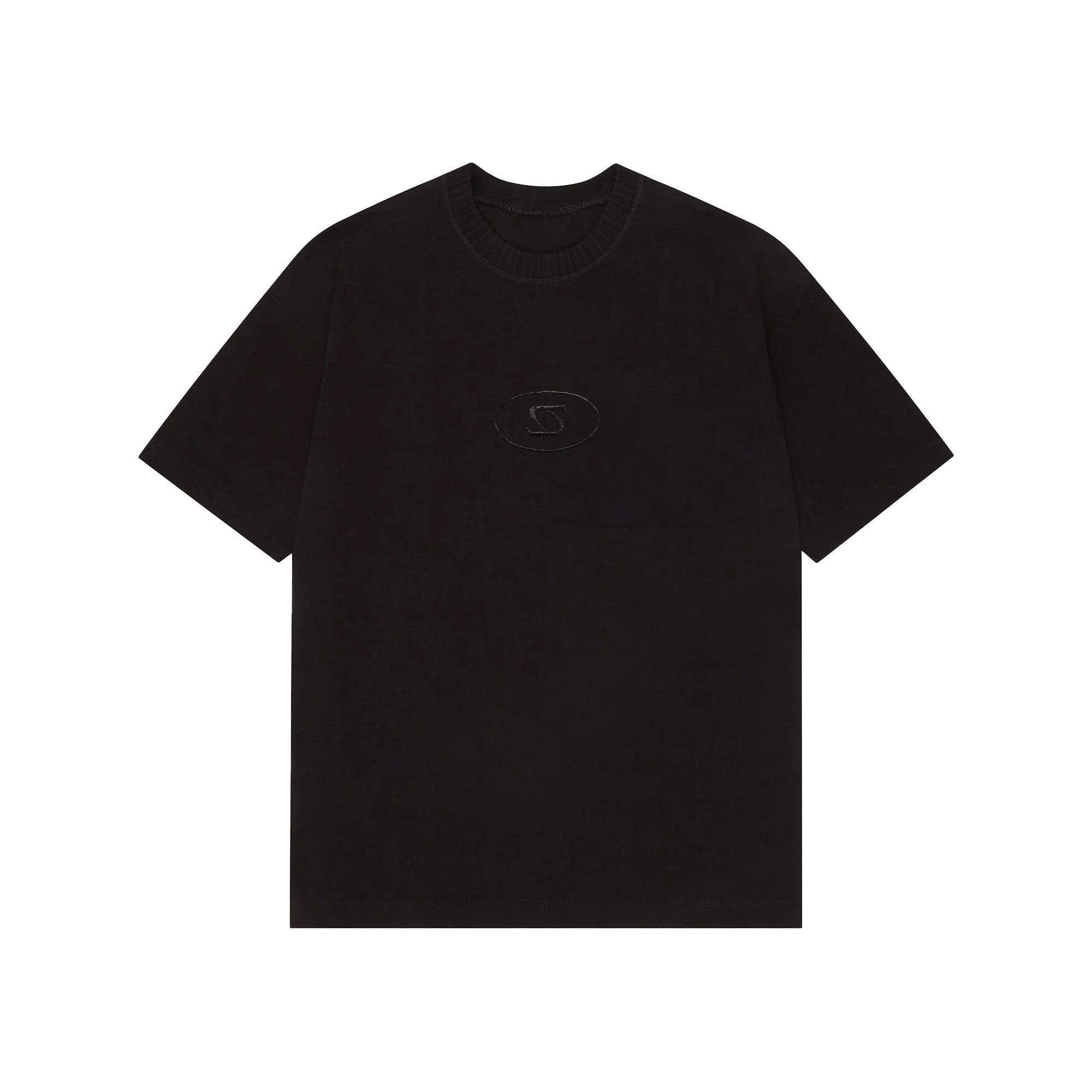 Black Embroidered Doberman T-Shirt