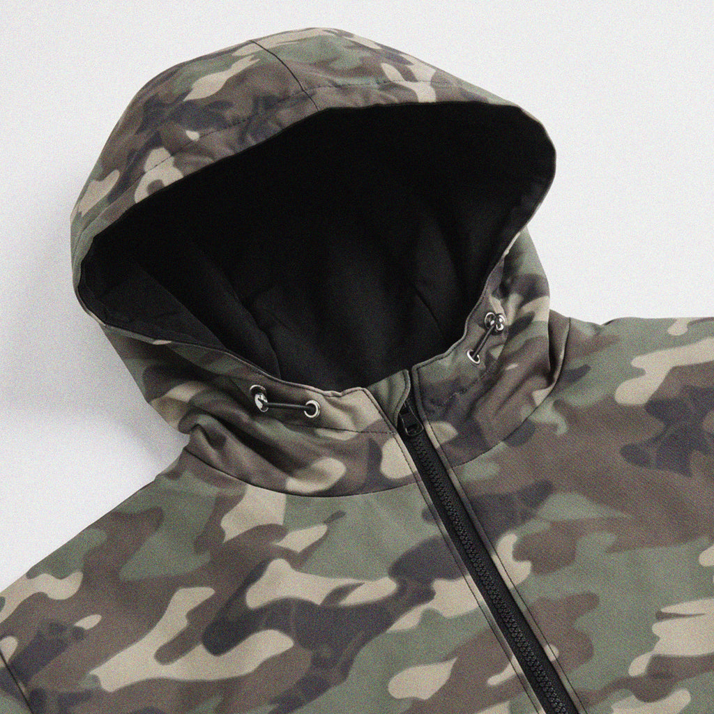 Camo Hooded Windbreaker Jacket