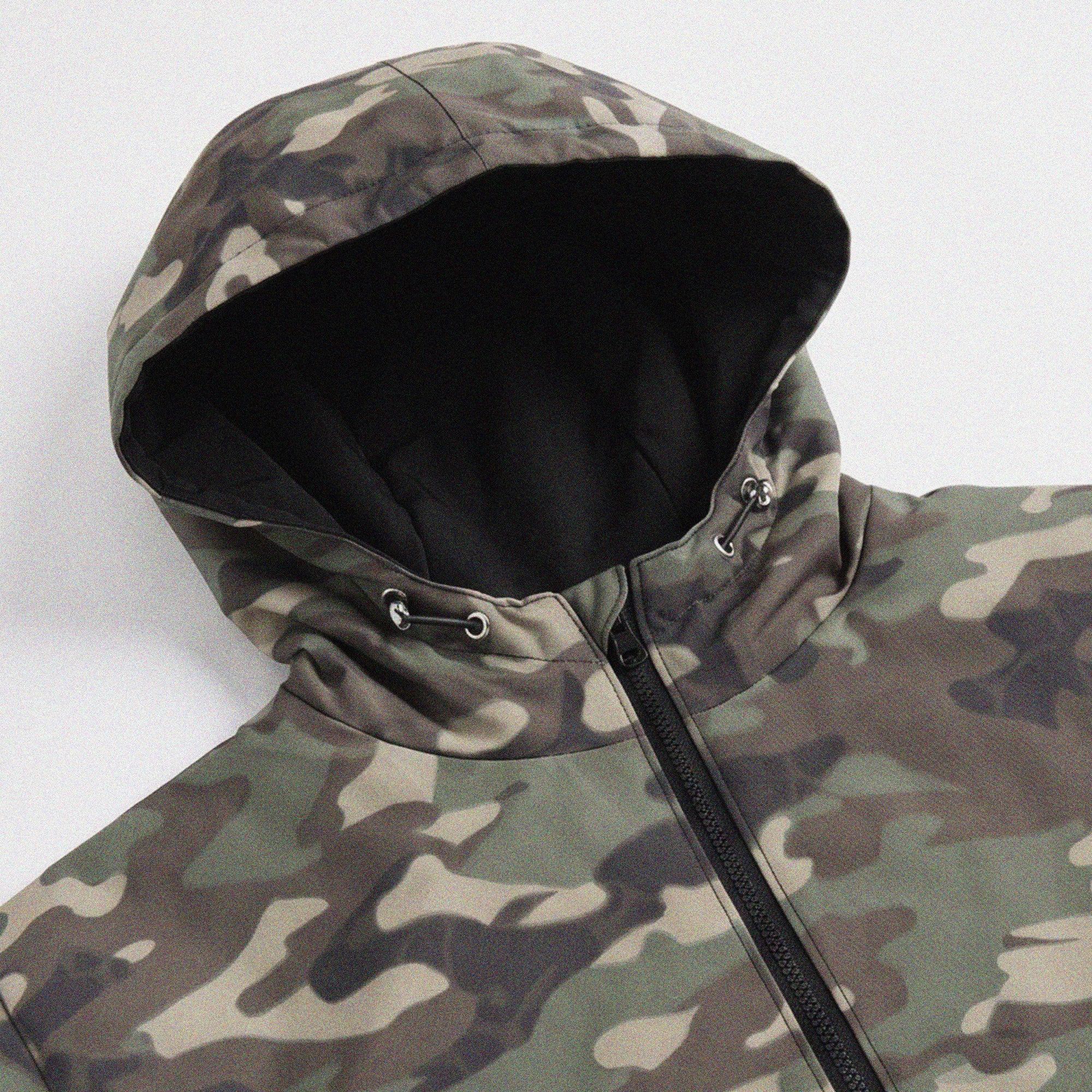 Camo Hooded Windbreaker Jacket