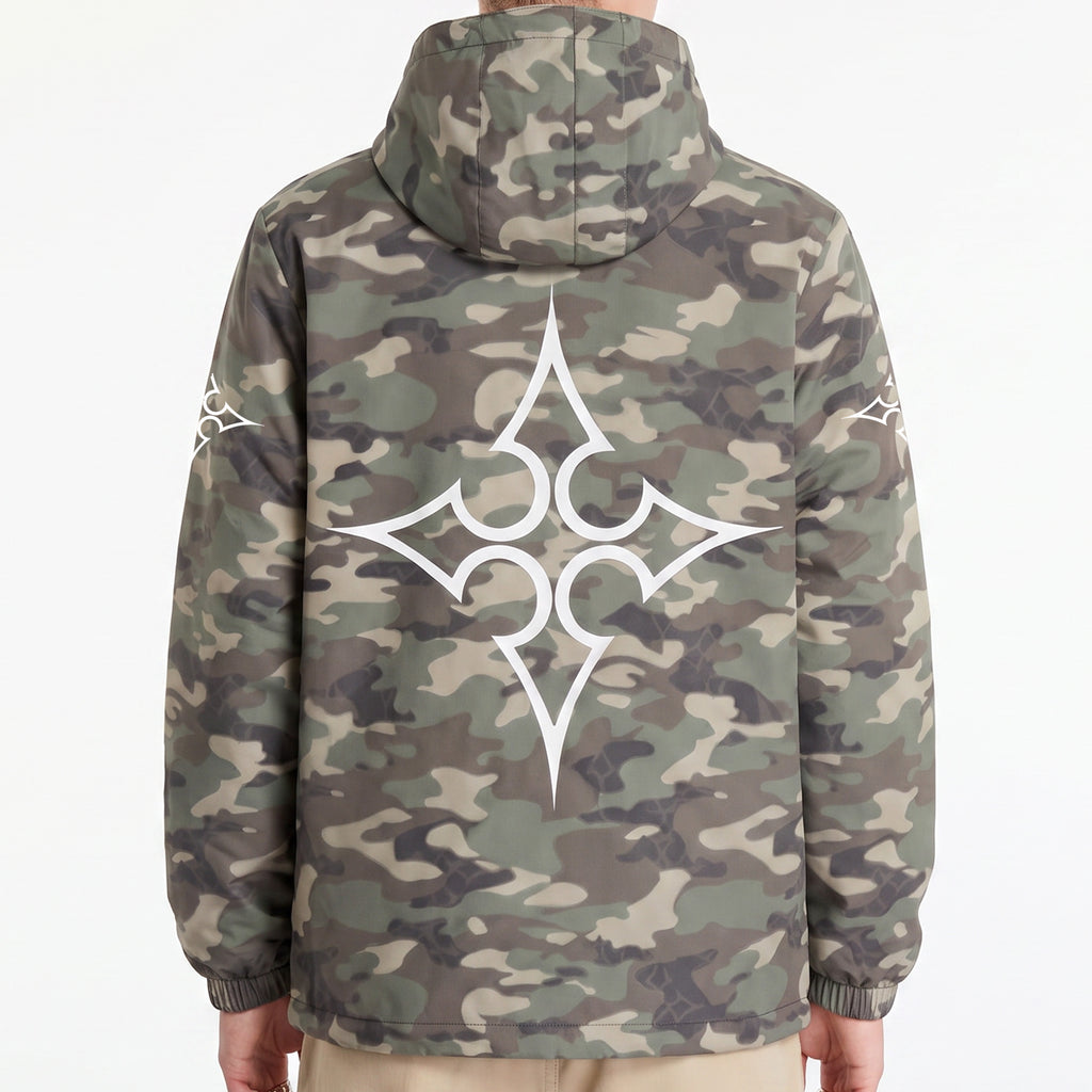 Camo Hooded Windbreaker Jacket