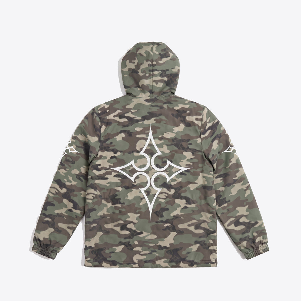 Camo Hooded Windbreaker Jacket