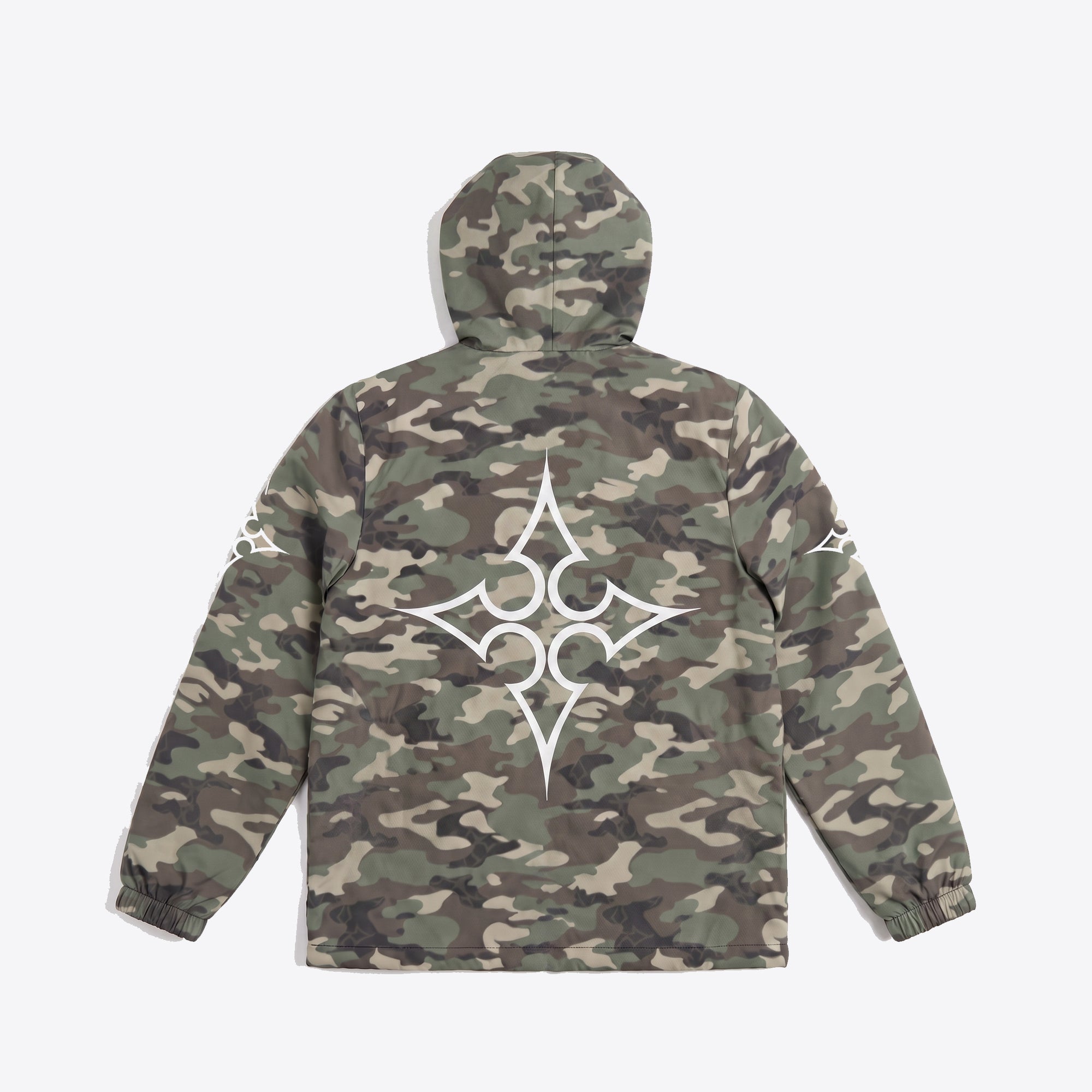 Camo Hooded Windbreaker Jacket
