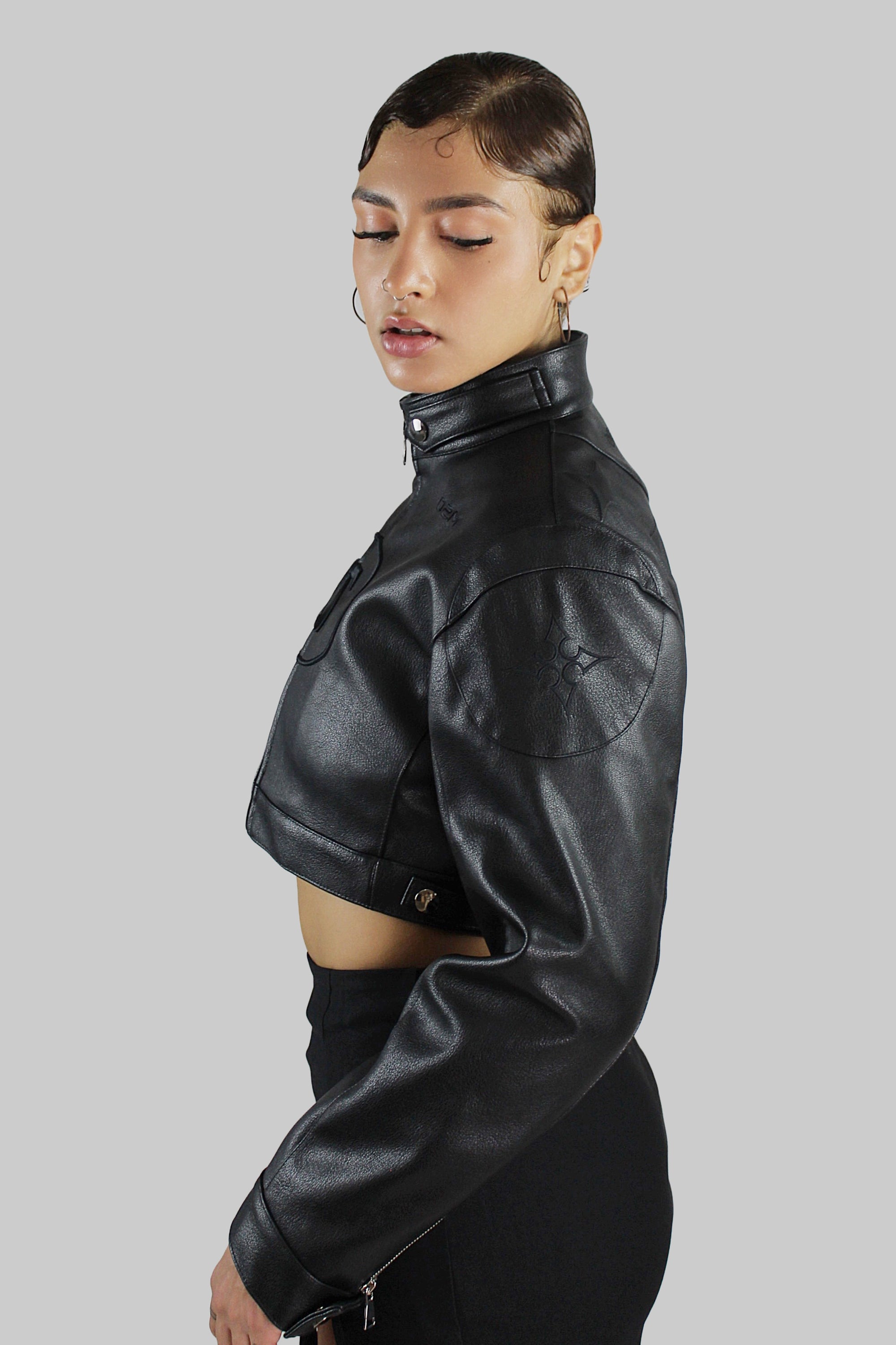 Members Only Cropped Racer Jacket