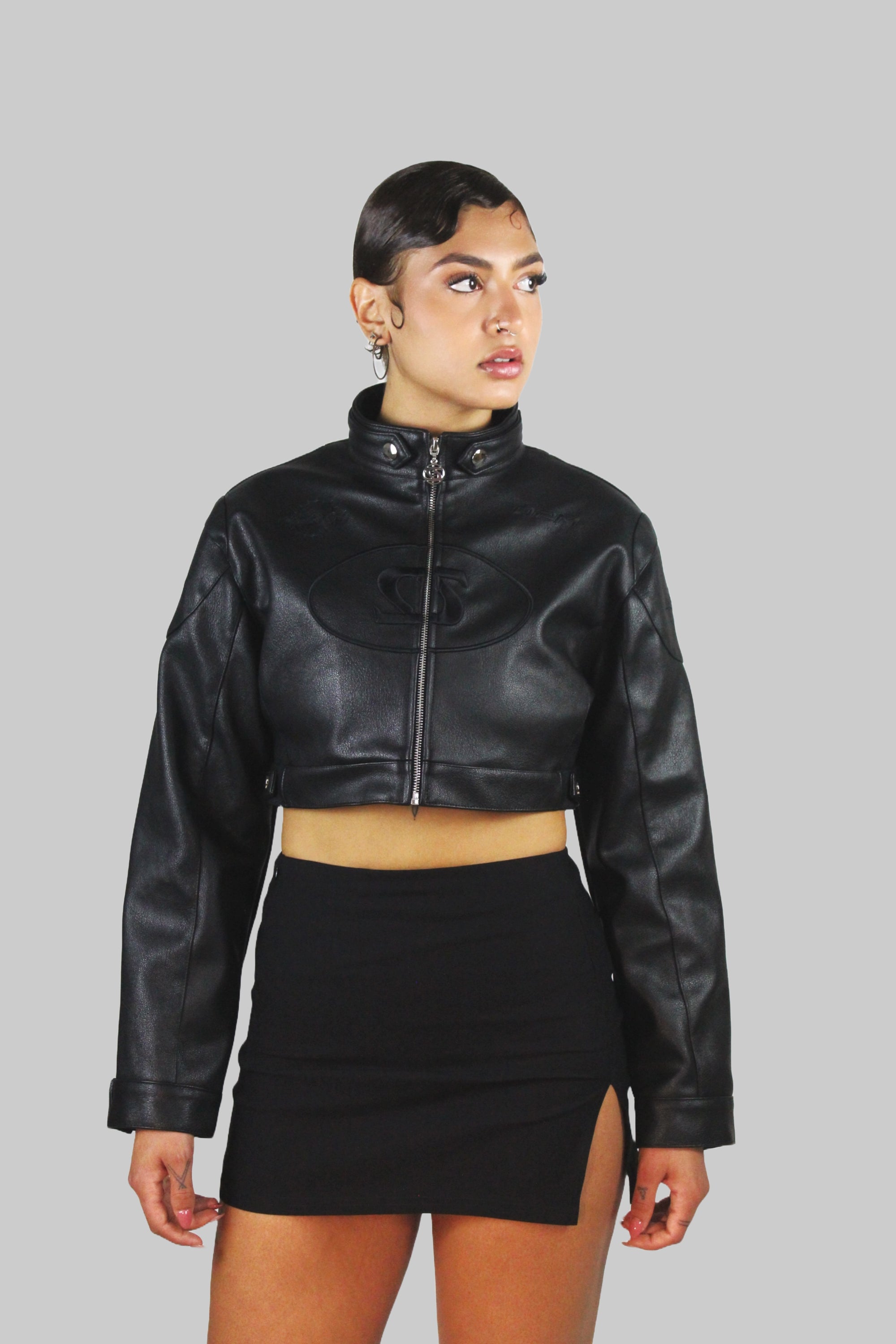 Members Only Cropped Racer Jacket