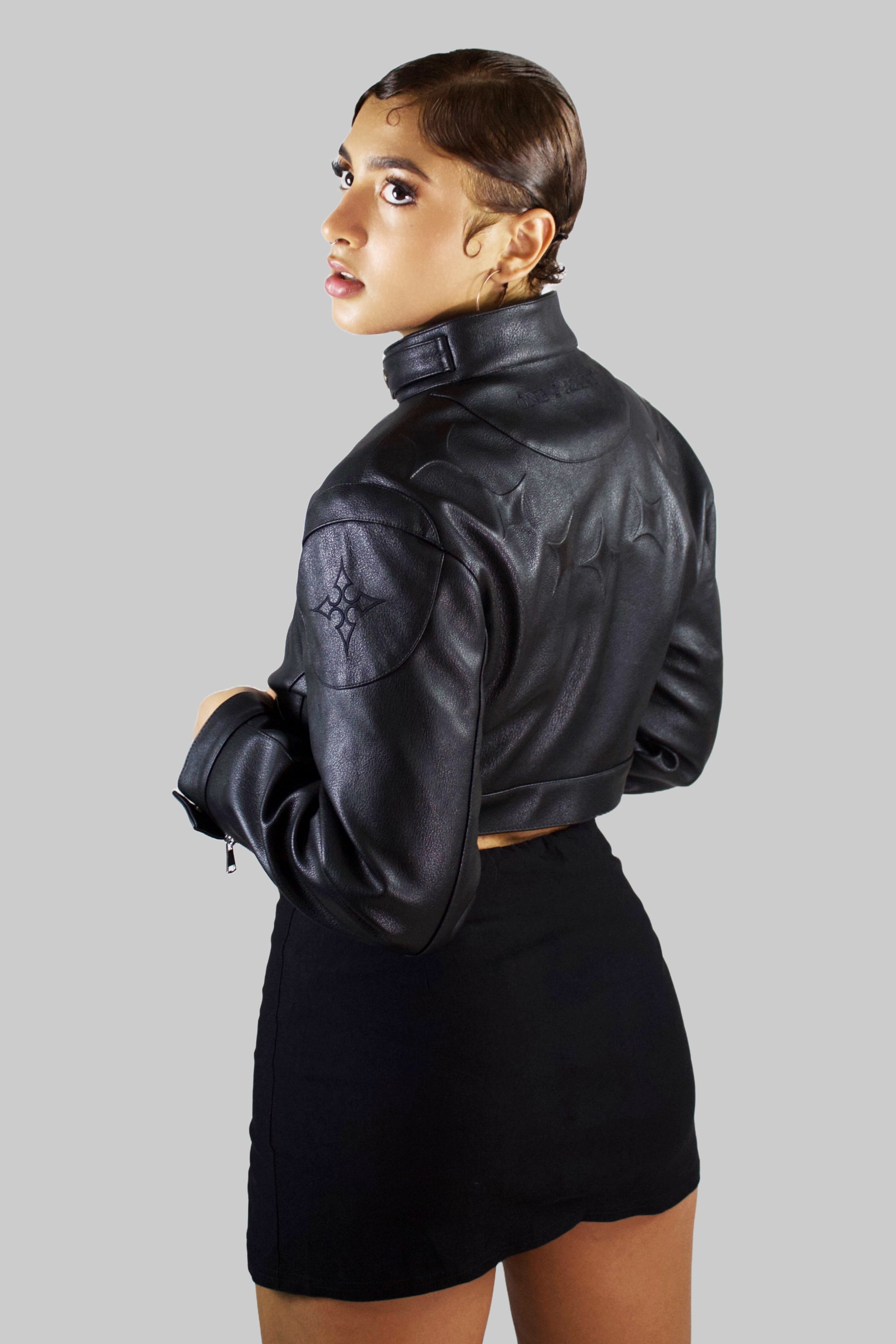 Members Only Cropped Racer Jacket