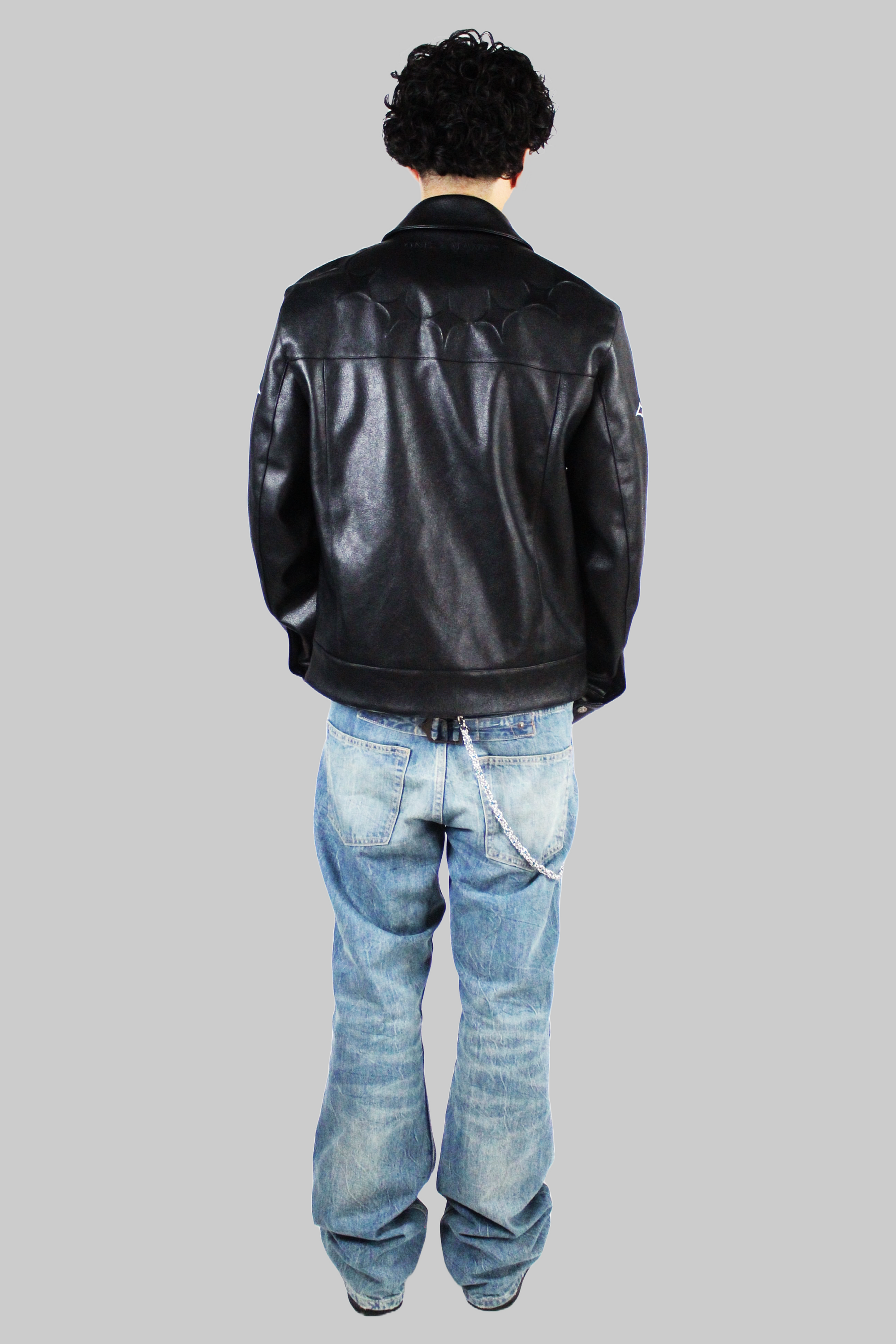 Members Only Embossed Leather Jacket