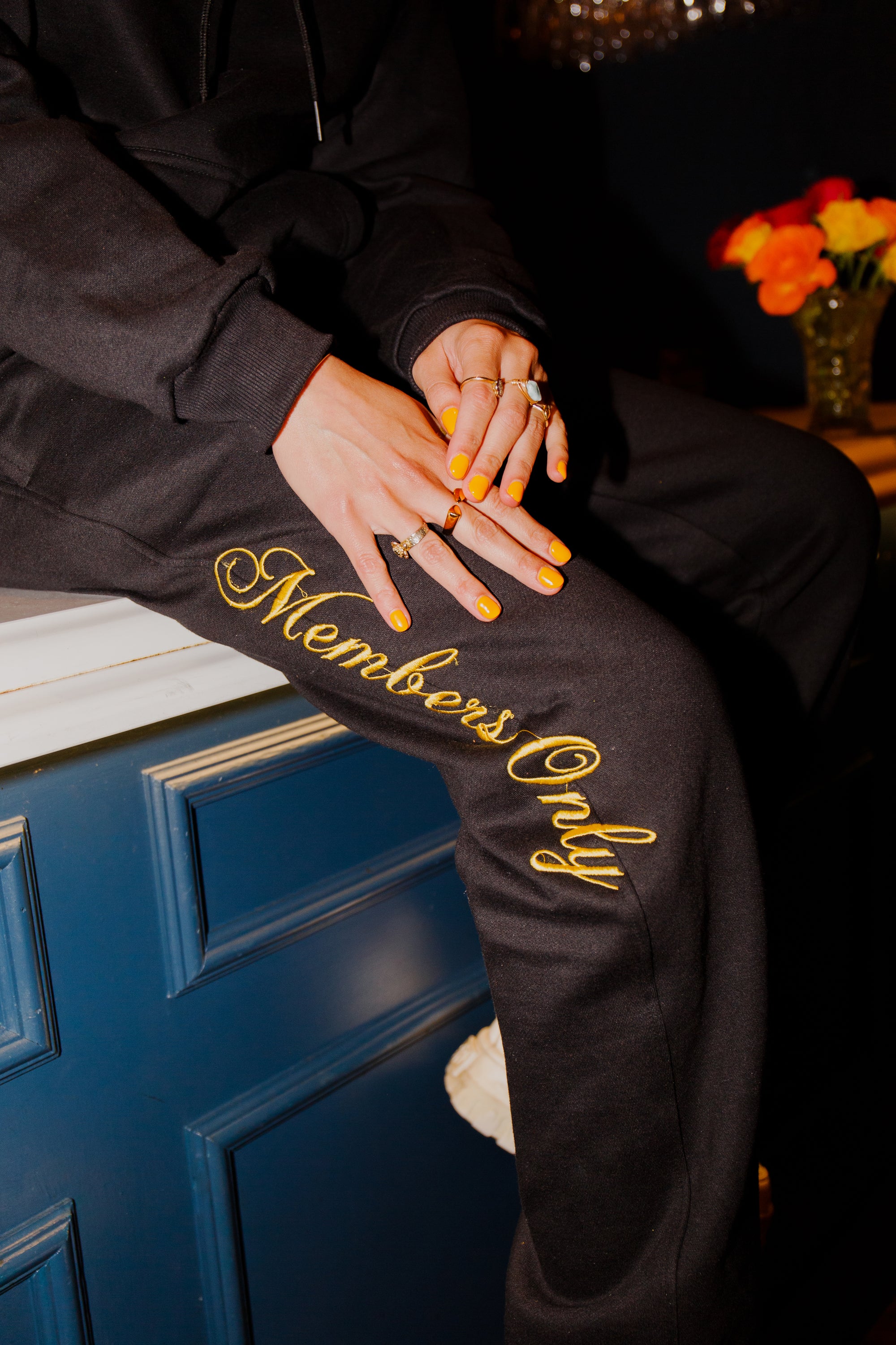 Members Only Embroidered Sweatpants