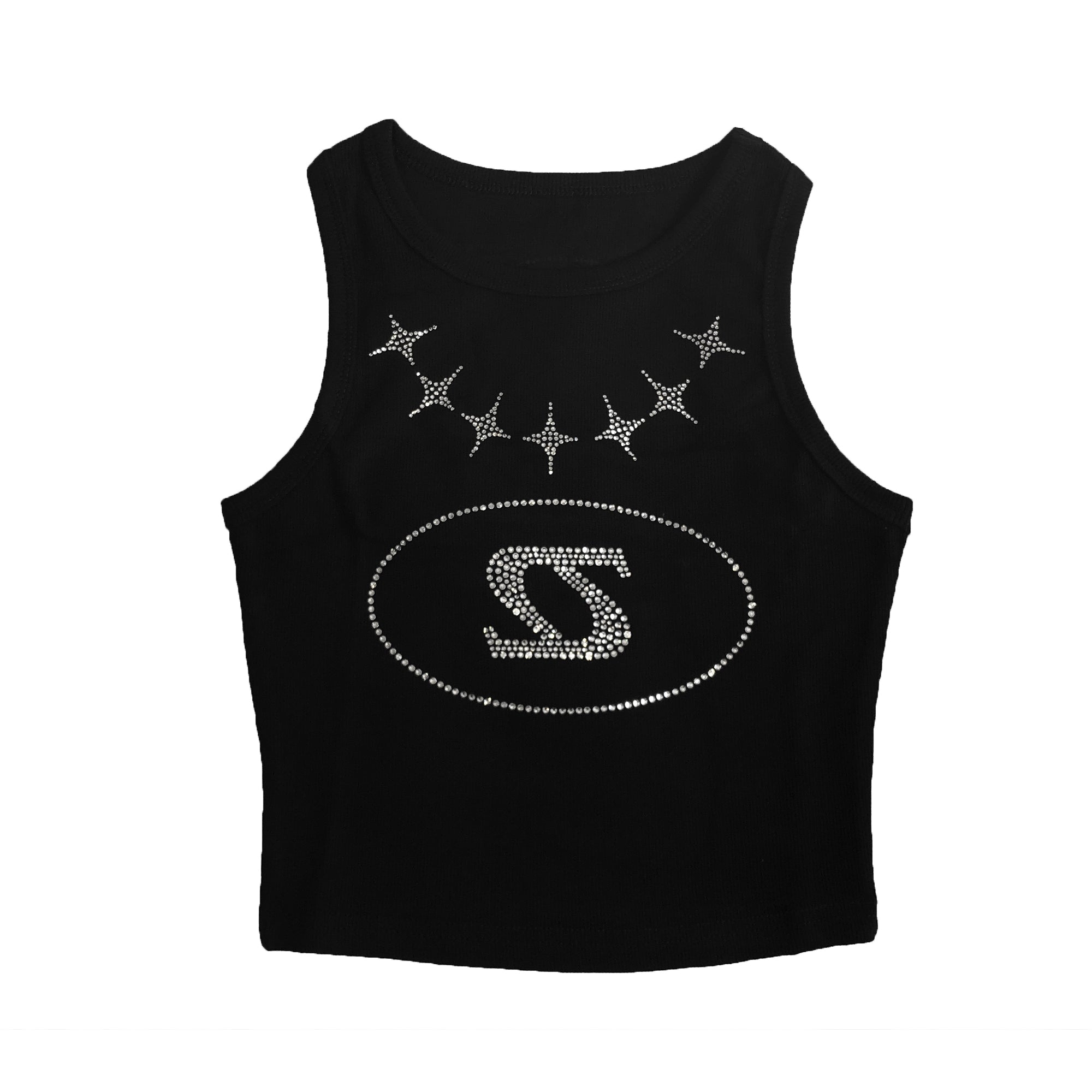 Ladies Diamanté Racer Top